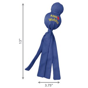 KONG Wubba Durable Squeaky Tug Dog Toy - Large Red/Blue/Purple (32cm)