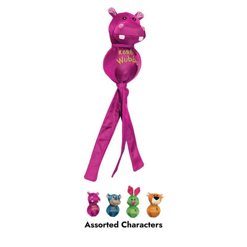 KONG Wubba Ballistic Friend Durable Squeaky Tug Dog Toy - Large Assorted (32cm)