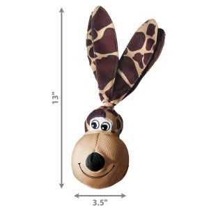 KONG Wubba Floppy Ears Squeaky Plush Tug Dog Toy - Large (34cm)