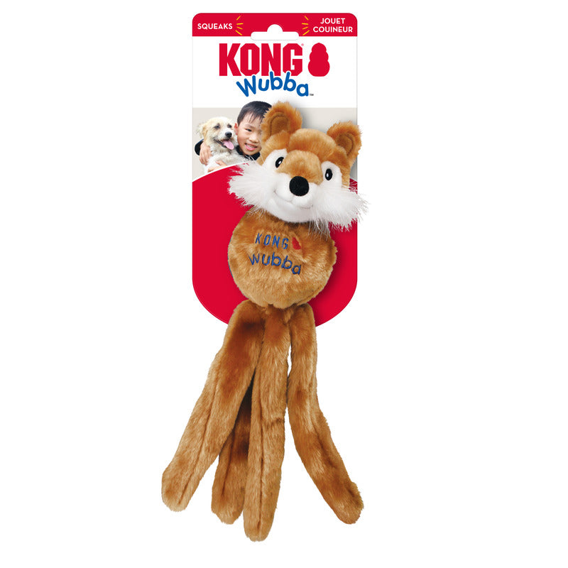 KONG Wubba Friend Squeaky Plush Tug Dog Toy - Large Assorted (32cm)