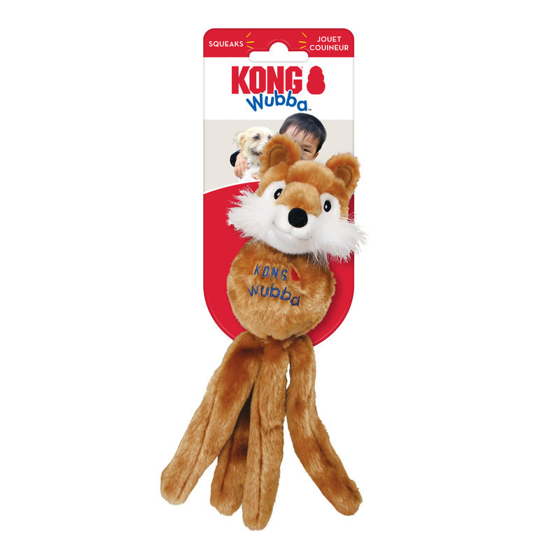 KONG Wubba Friend Squeaky Plush Tug Dog Toy - Large Assorted (32cm)