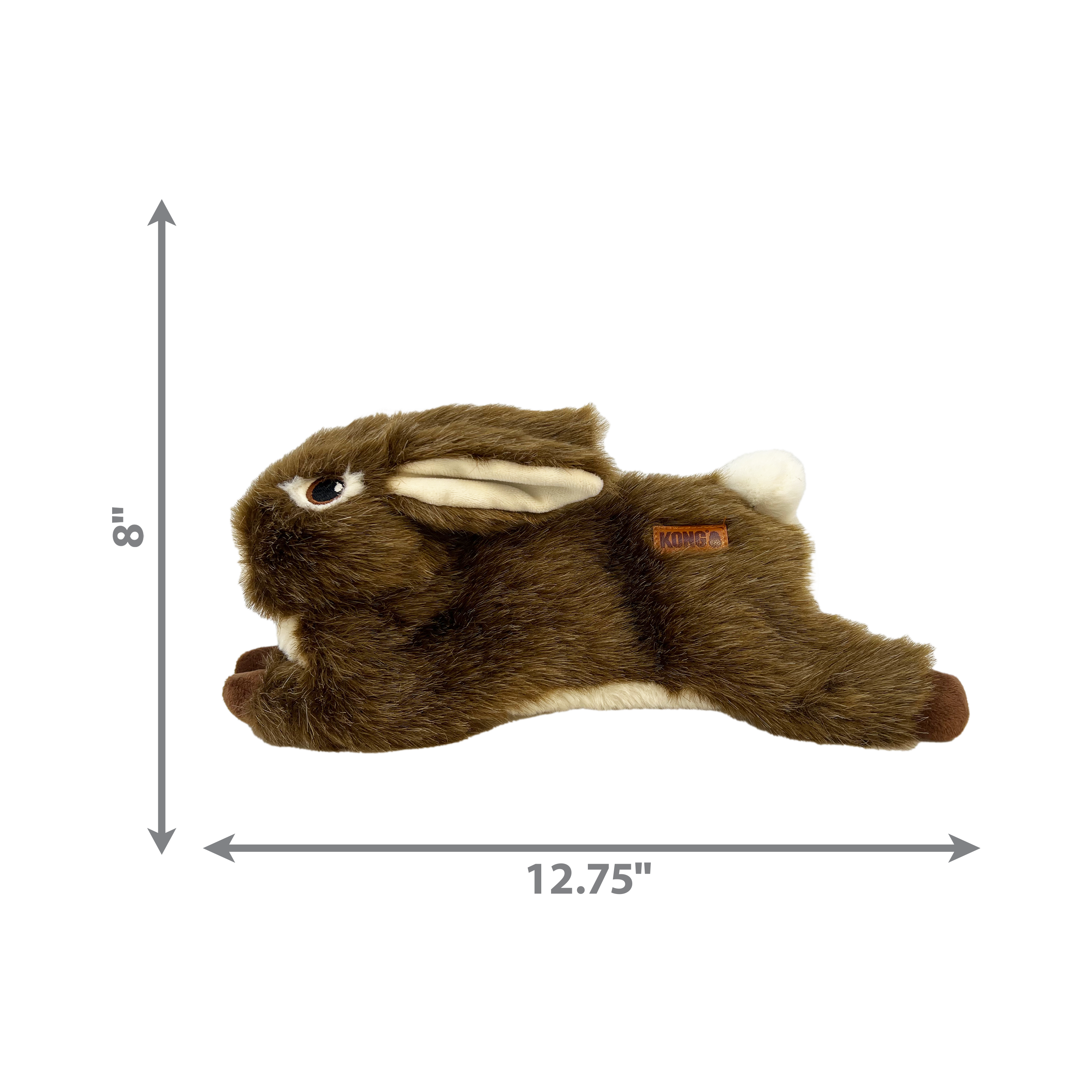 KONG Wild Low Stuff Rabbit Squeaky Plush Dog Toy - Medium