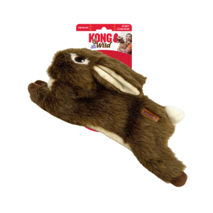 KONG Wild Low Stuff Rabbit Squeaky Plush Dog Toy - Medium