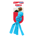 KONG Wubba Puppy Durable Squeaky Tug Dog Toy - Small Blue/Pink (21cm)