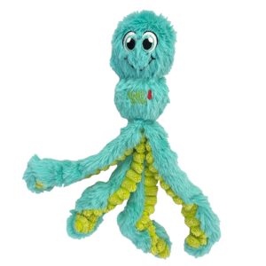 KONG Wubba Octopus Squeaky Plush Tug Dog Toy - Small Assorted