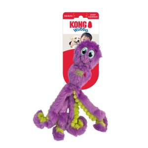 KONG Wubba Octopus Squeaky Plush Tug Dog Toy - Small Assorted