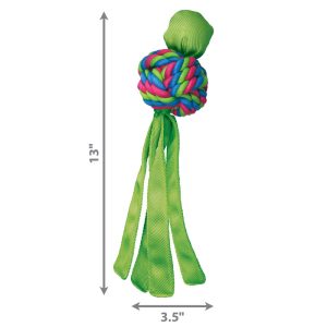 KONG Wubba Weaves Durable Squeaky Tug Dog Toy - Large Assorted