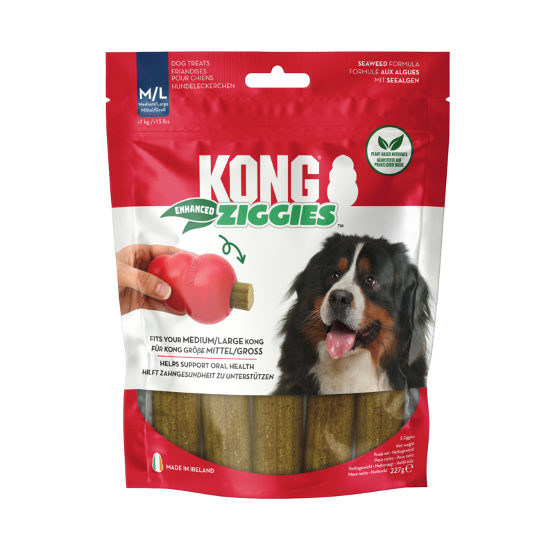 KONG Ziggies Enhanced Puppy Dental Chew Dog Treat - Small 198g