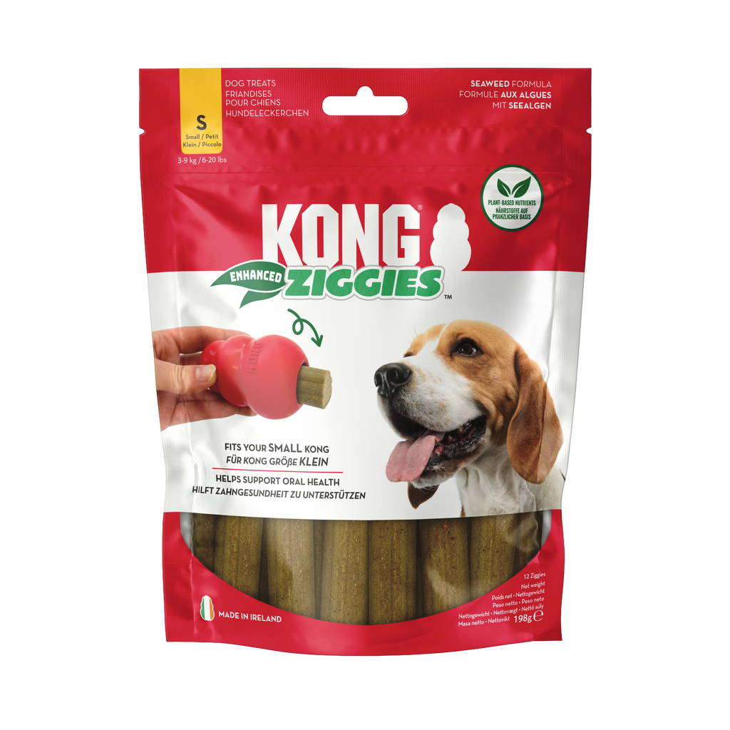 KONG Ziggies Enhanced Puppy Dental Chew Dog Treat - Small 198g