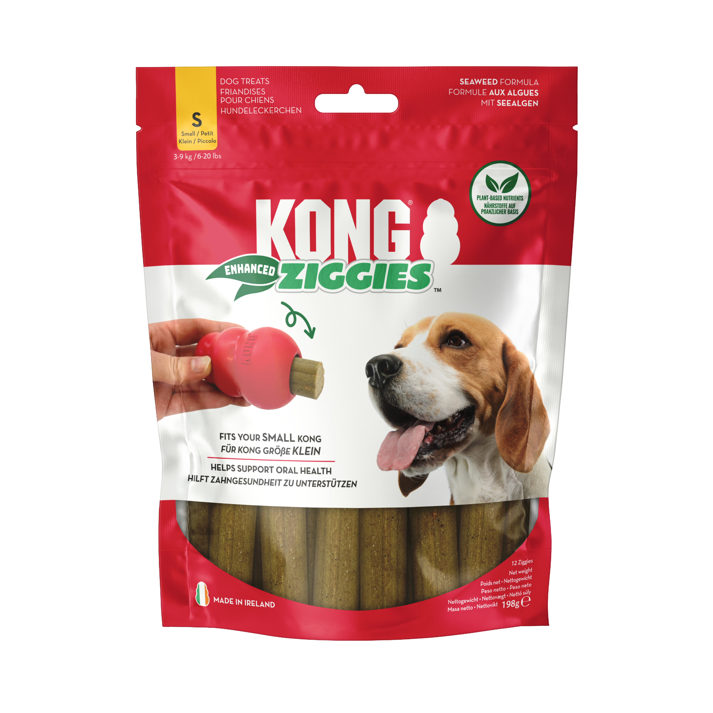 KONG Ziggies Enhanced Puppy Dental Chew Dog Treat - Small 198g