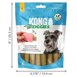 KONG Ziggies Enhanced Puppy Dental Chew Dog Treat - Small 198g