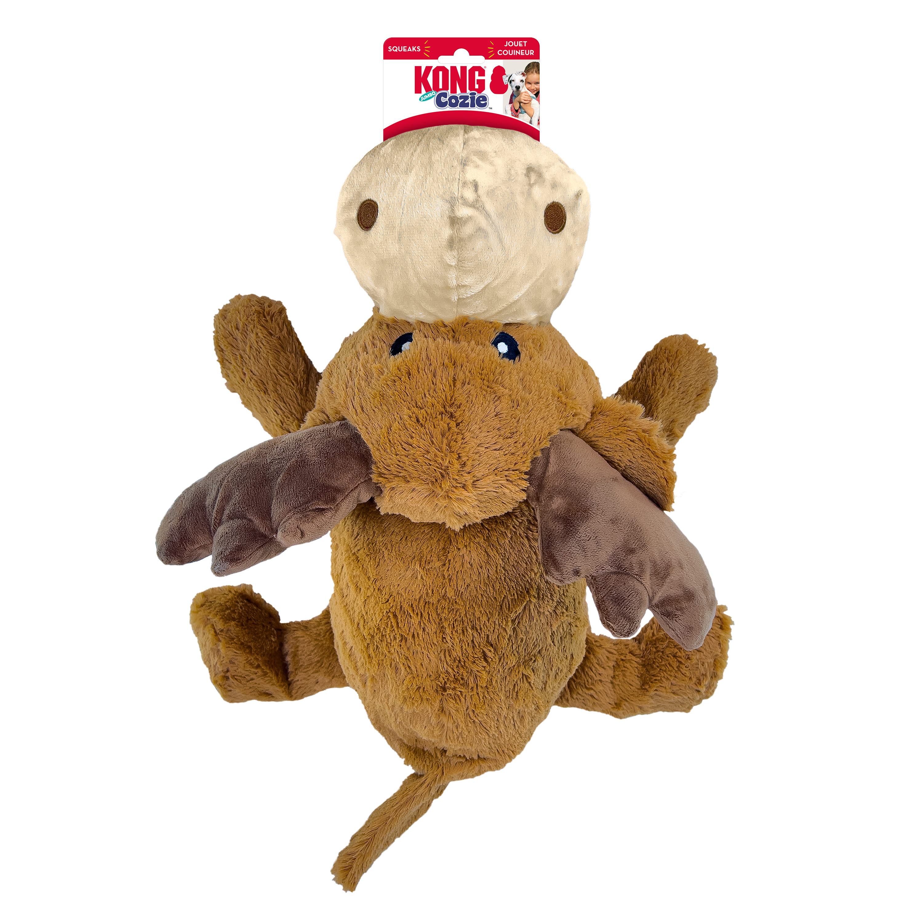KONG Cozie Marvin Moose Jumbo Plush Dog Toy X-Large