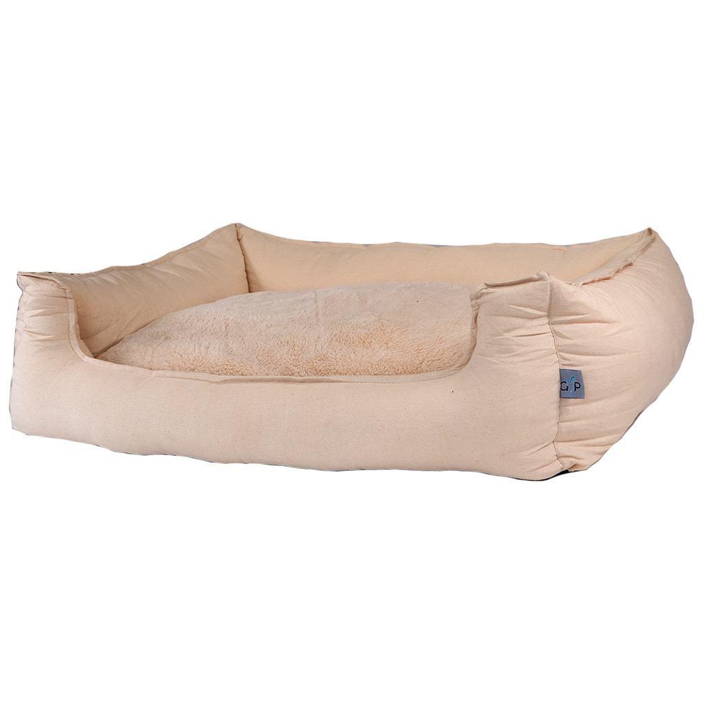 Gor Pets Slumber Cotton Orthopaedic Machine Washable Dog Bed - Large Beige
