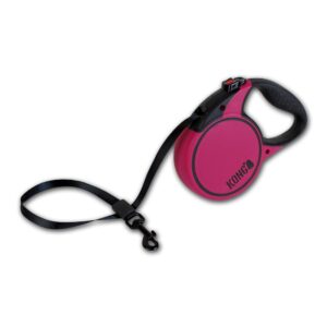 KONG Retractable Terrain Durable Dog Leash - X-Small Fuchsia