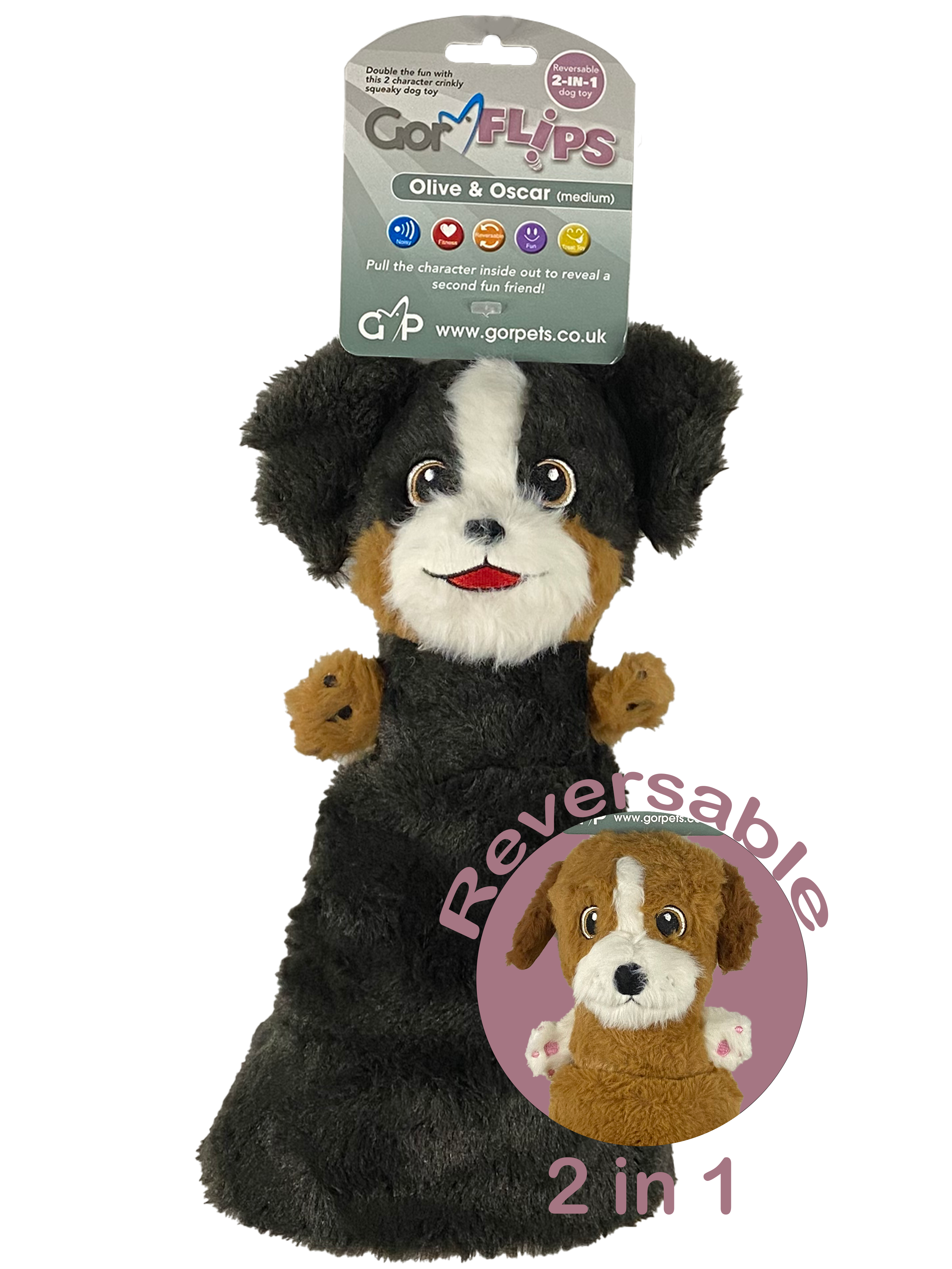 Gor Pets Olive & Oscar Interactive Pet Toy Medium 30cm