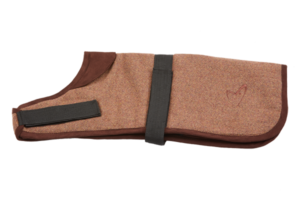 Gor Pets Kensington Tweed Waterproof Fleece Lined Adjustable Dog Coat - 14" Brown