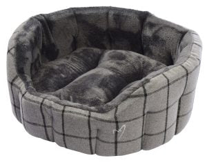 Gor Pets Camden Deep Fill Washable Dog Bed - X-Large 86cm Grey Check