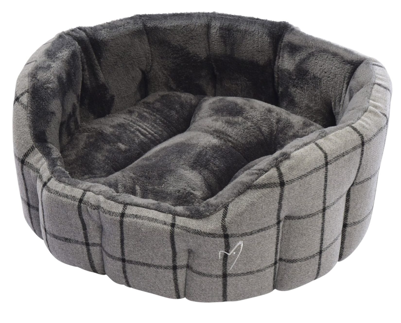 Gor Pets Camden Deep Fill Washable Dog Bed - X-Large 86cm Grey Check