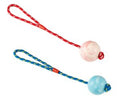 Gor Pets Rubber Rope Ball Durable Dog Toy Large 7.2cm - Pink/Blue