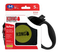 KONG Retractable Reflect Durable Dog Leash - Medium Black