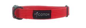 Gor Pets Cotton Dog Collar - Large 2.5cm Red