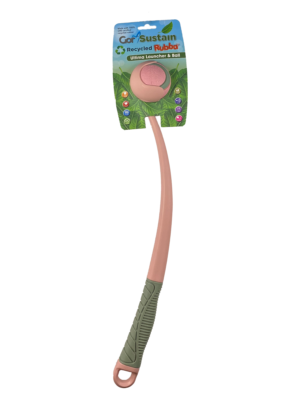 Gor Pets Sustain Ultima Launcher & Ball Eco-Friendly Dog Toy Medium 6.5cm - Pink