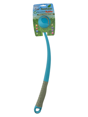 Gor Pets Sustain Ultima Launcher & Ball Eco-Friendly Dog Toy Medium 6.5cm - Blue