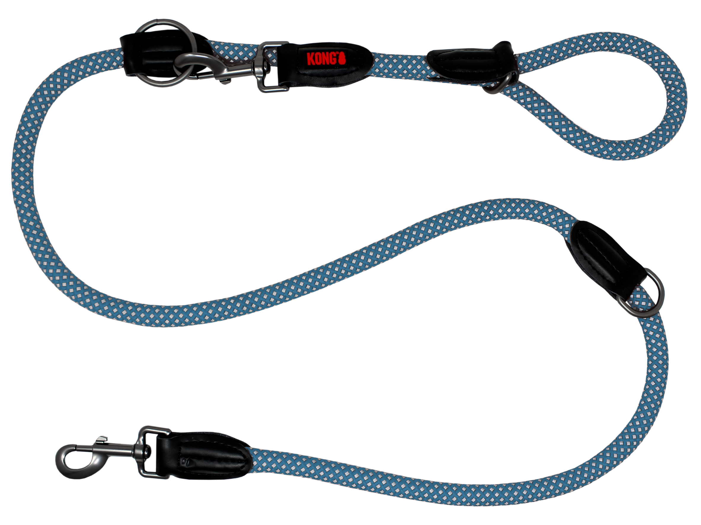 KONG Rope Adjustable Durable Dog Leash - Large Grey