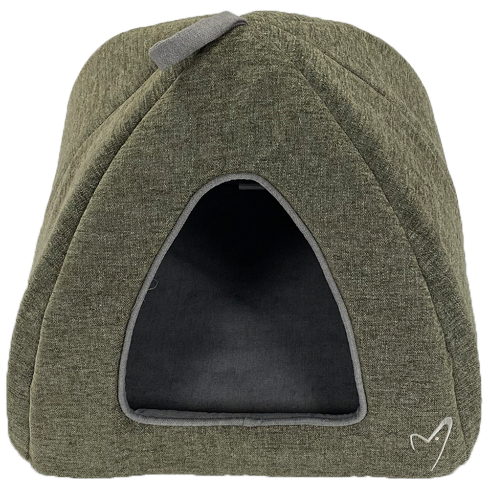 Gor Pets Camden Cosy Washable Cat Pyramid Bed - Green