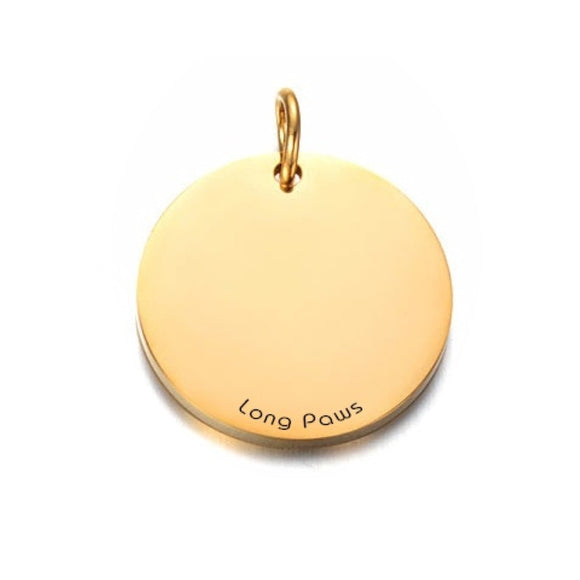 Harleys Companions - Titanium Dog Tag (22mm) in Gold | Round