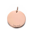 Harleys Companions - Titanium Dog Tag (22mm) in Rose Gold | Round
