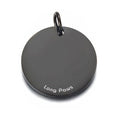 Harleys Companions - Titanium Dog Tag (25mm) in Black | Round