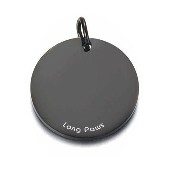 Harleys Companions - Titanium Dog Tag (25mm) in Black | Round