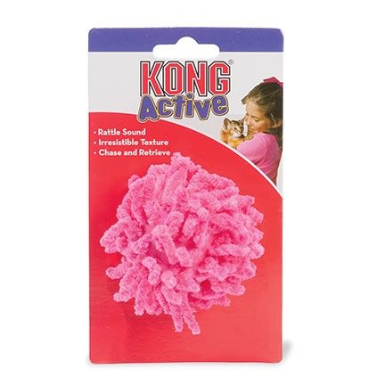KONG Moppy Ball Interactive Cat Toy 8cm - Blue/Pink/Green