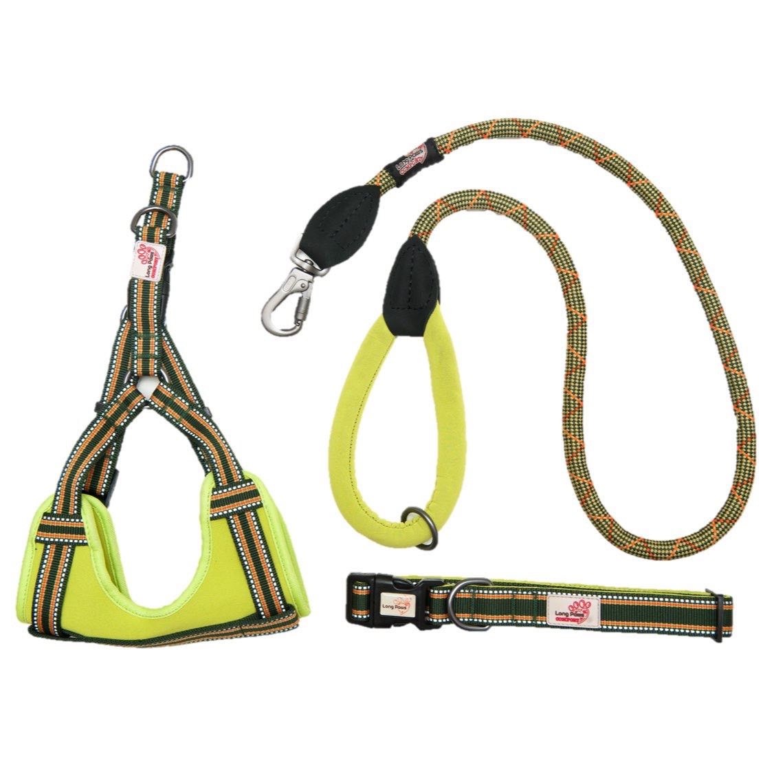 Long Paws, Comfort Collar, Dog Harness & Rope Lead Set