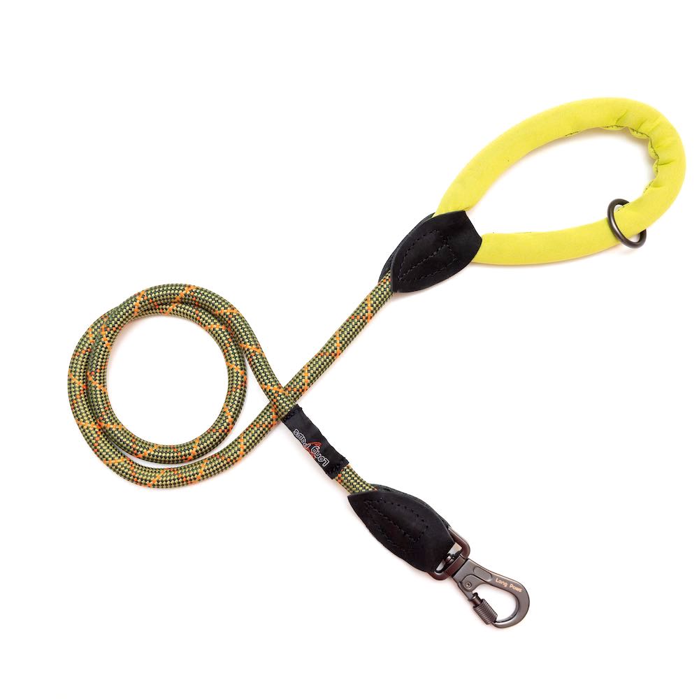 Long Paws, Comfort Rope Lead | Locking Screw Clip (Mark 3) | Green