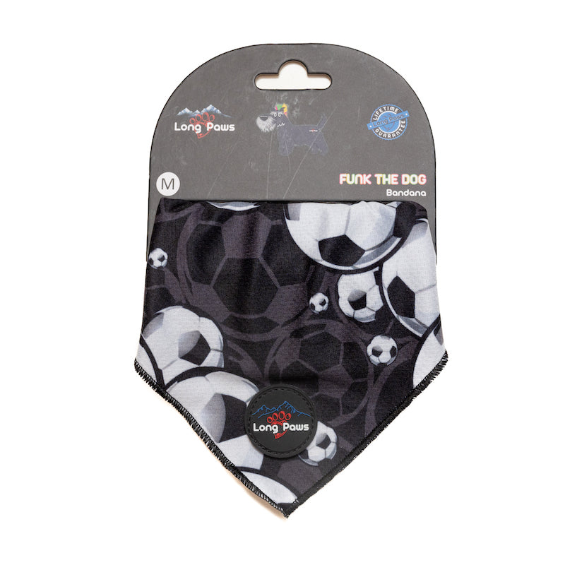 Long Paws, Funk The Dog Bandana | B&W Footballs