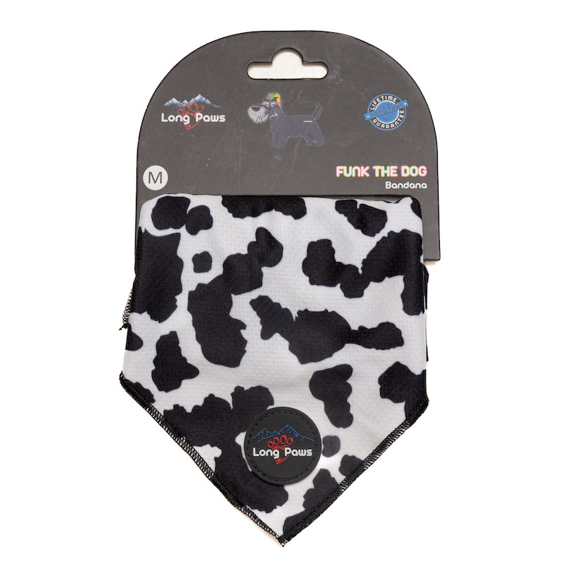 Long Paws, Funk The Dog Bandana | Cow Print