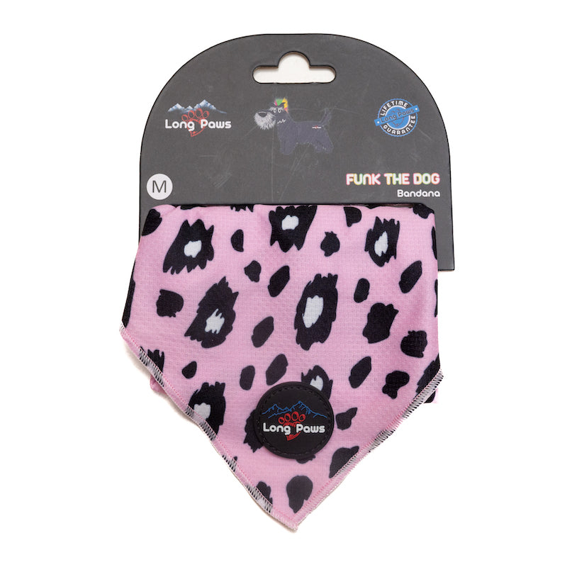 Long Paws, Funk The Dog Bandana | Pink Leopard