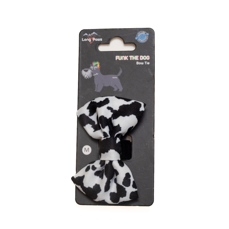 Long Paws, Funk The Dog Bow Tie | Cow Print
