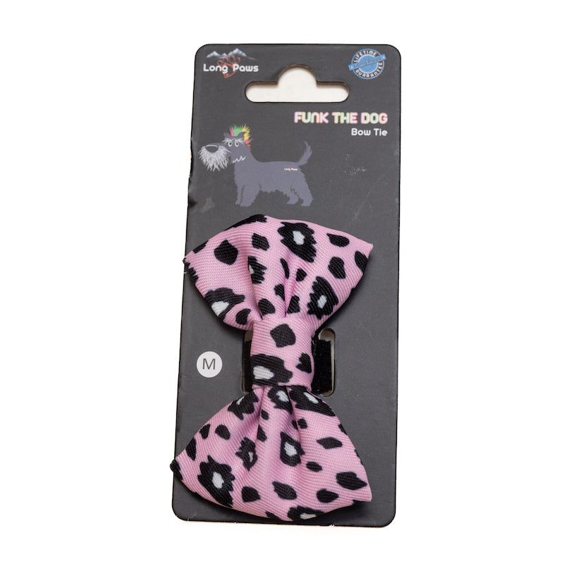 Long Paws, Funk The Dog Bow Tie | Pink Leopard