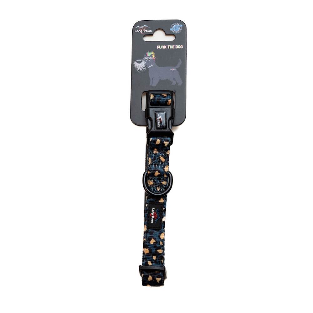 Long Paws, Funk the Dog Collar | Leopard Green & Gold
