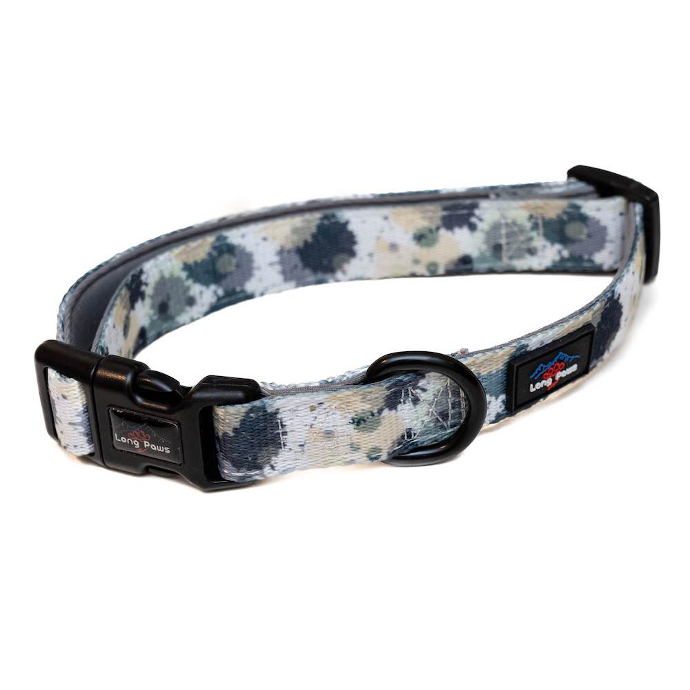 Long Paws, Funk the Dog Collar | Paint Splodge Grey