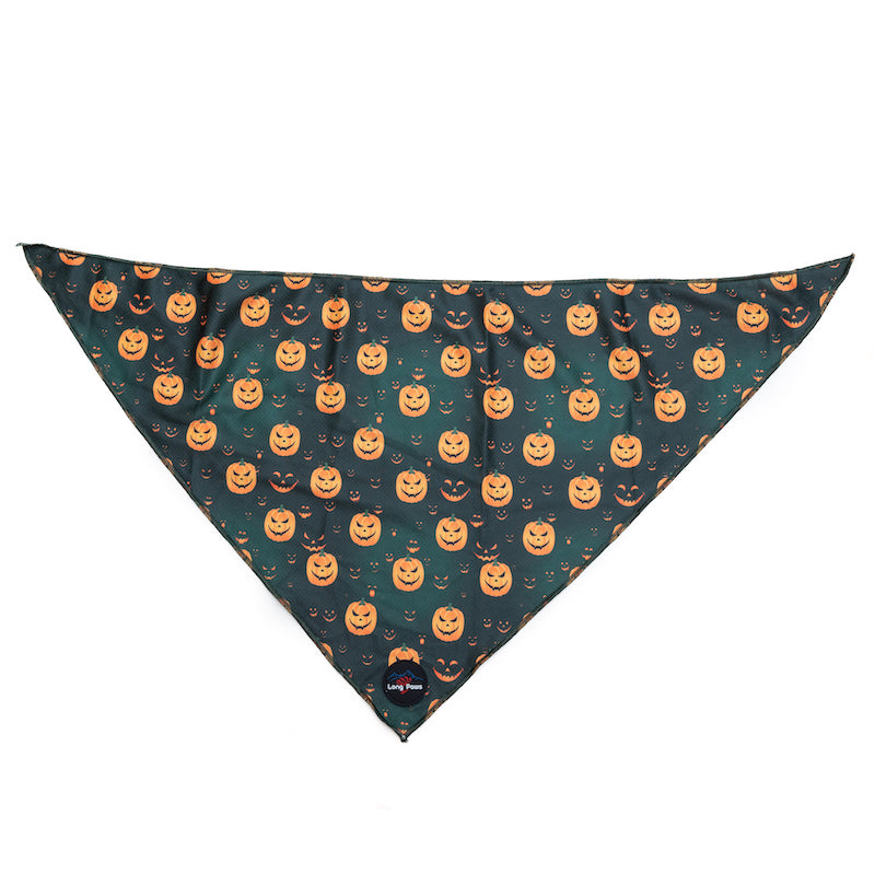 Long Paws, Funk The Dog Bandana | Halloween | Evil Pumpkins in the Green