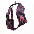 Long Paws, Funk The Dog Harness | Halloween | Day Of The Dead in Red & Pink