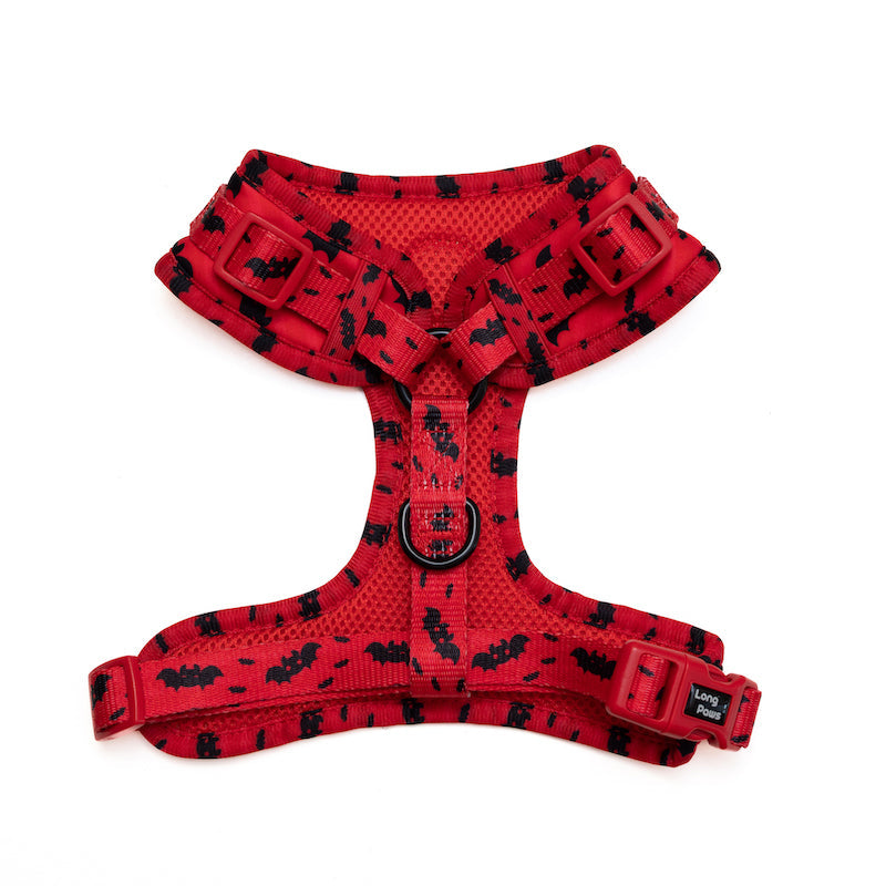 Long Paws, Funk The Dog Harness | Halloween | Red Bats
