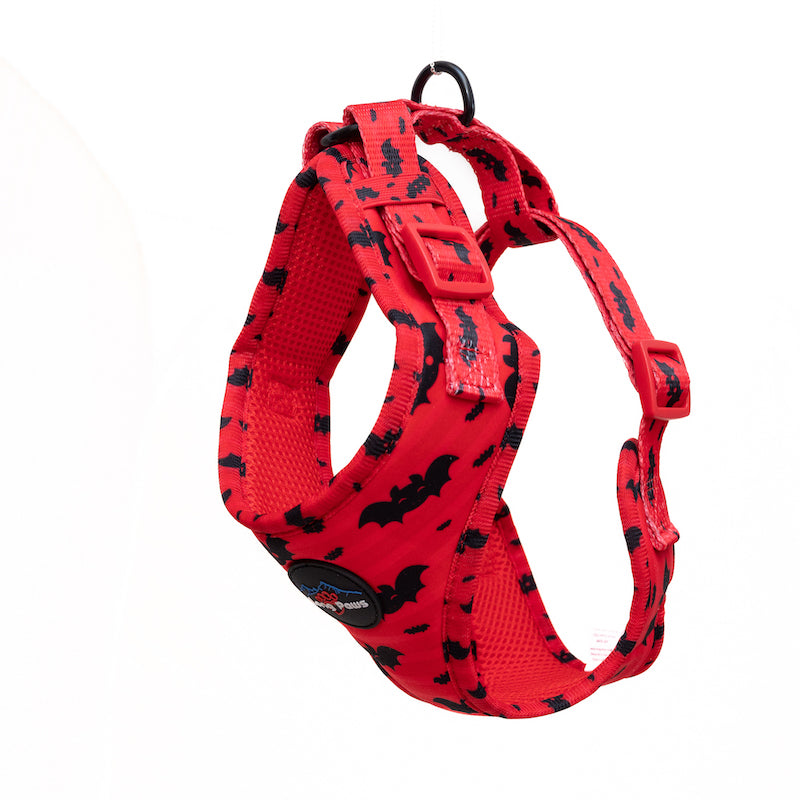 Long Paws, Funk The Dog Harness | Halloween | Red Bats
