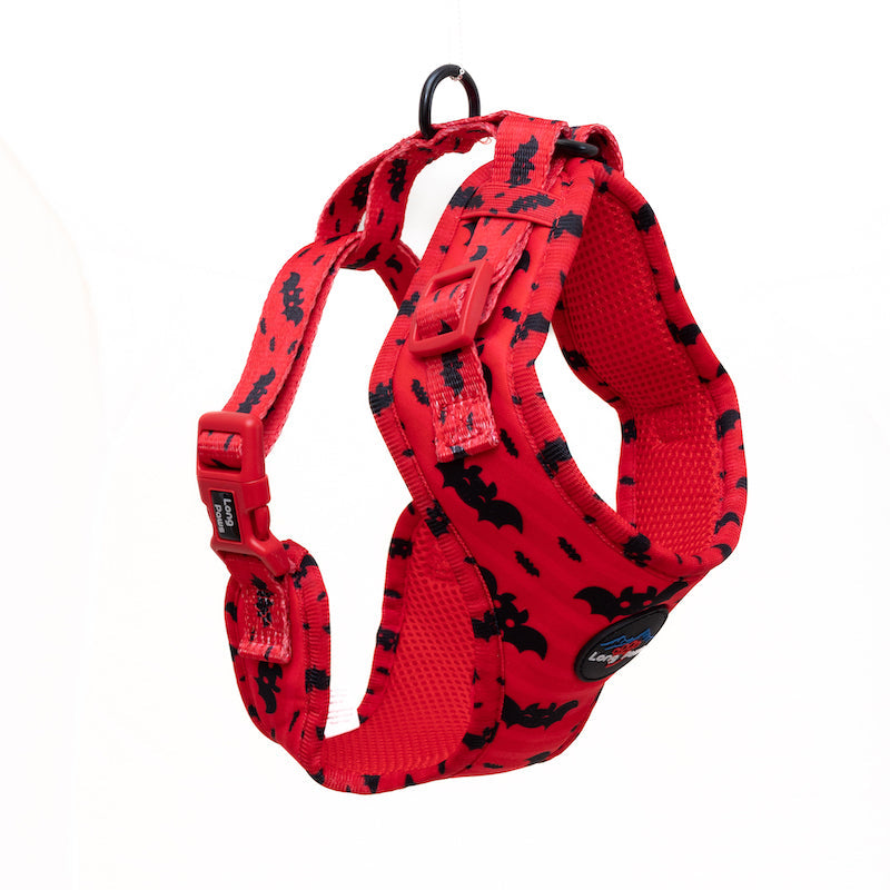 Long Paws, Funk The Dog Harness | Halloween | Red Bats