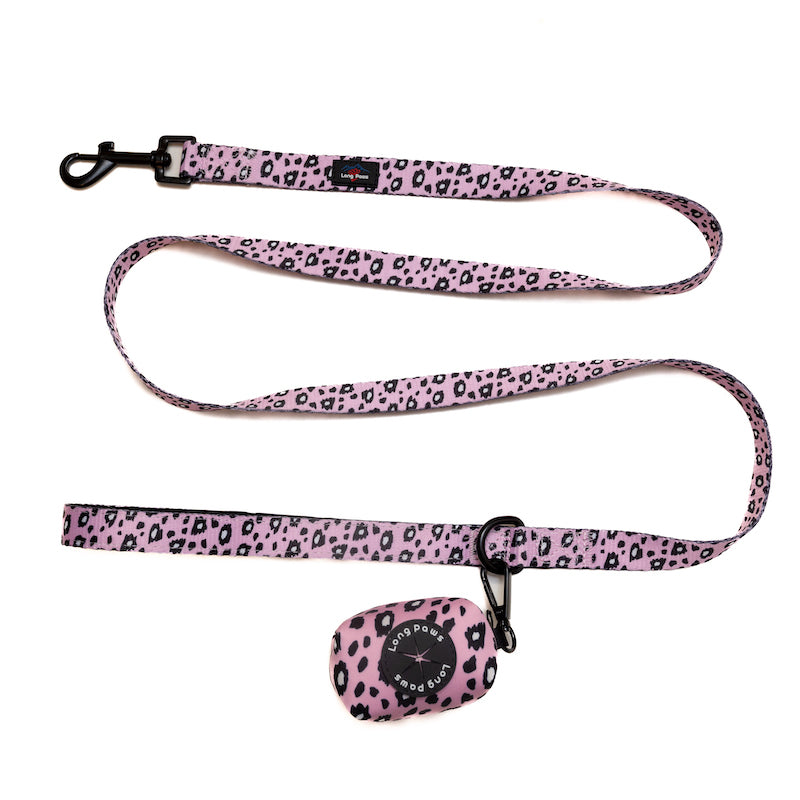 Long Paws, Funk The Dog Poo Bag Pouch | Pink Leopard