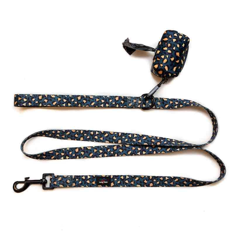 Long Paws, Funk the Dog Poo Bag Pouch | Leopard Green & Gold